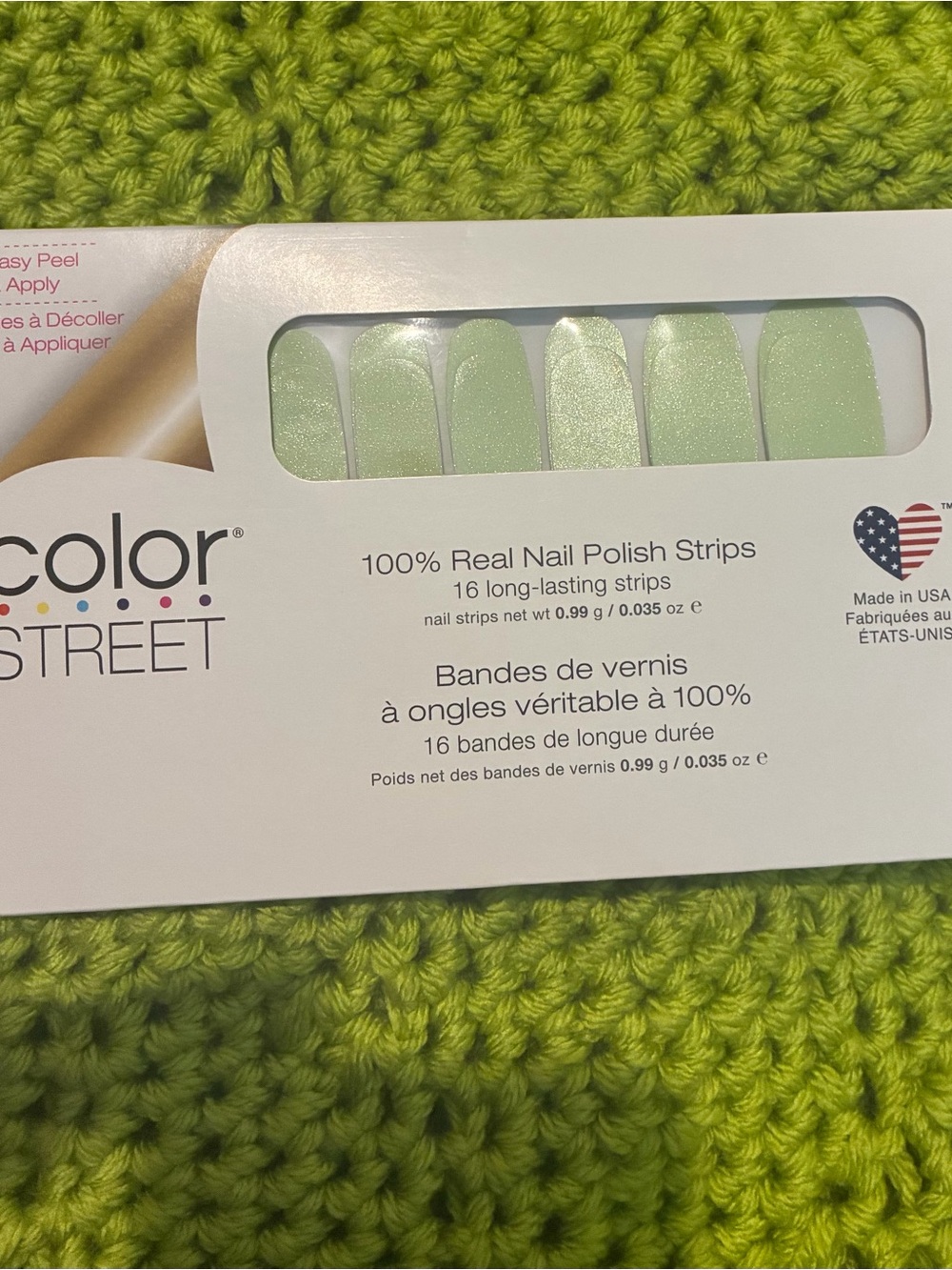 Color Street Sparkling Mint Nail Polish Strips